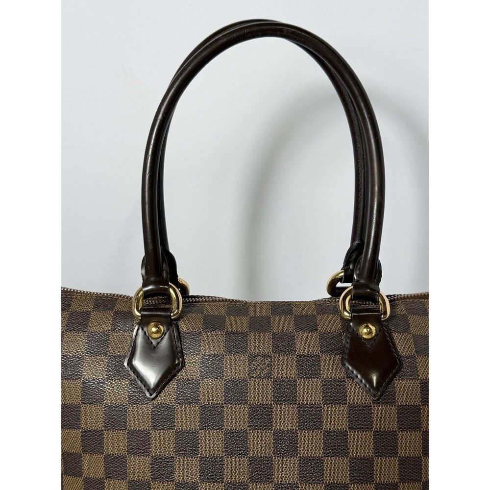 Louis Vuitton Saleya MM Damier Ebene Tote Bag‎ Brown Checkered Zip Top Shoulder - Picture 5 of 13